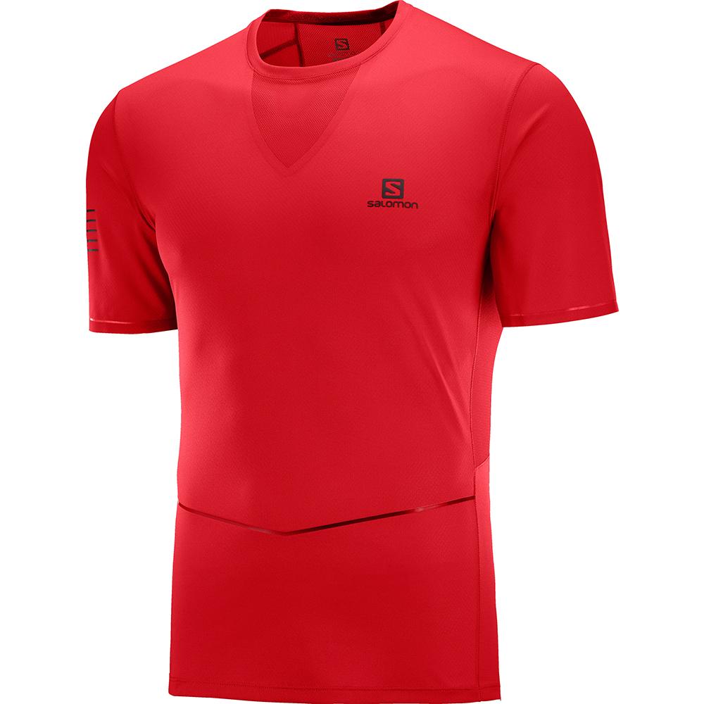 Salomon Israel SENSE ULTRA M - Mens T shirts - Red (QXJA-62058)